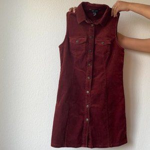 Women's Burgundy and Gold Dress